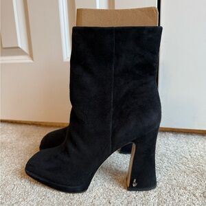 Sam Edelman Black Suede Heeled Boots